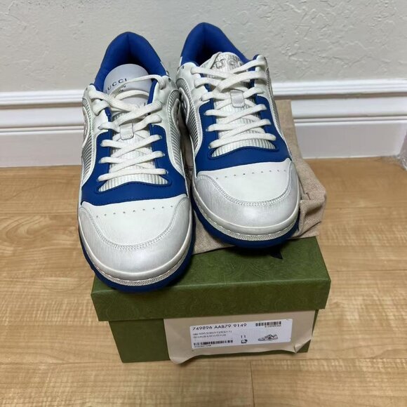 Gucci MAC80 Sneaker 'Off White Blue' 749896-AAB79-9149 - Picture 1 of 7